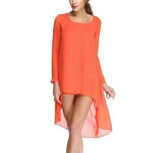 Long Sleeves Asymmetrical Casual Party Dress